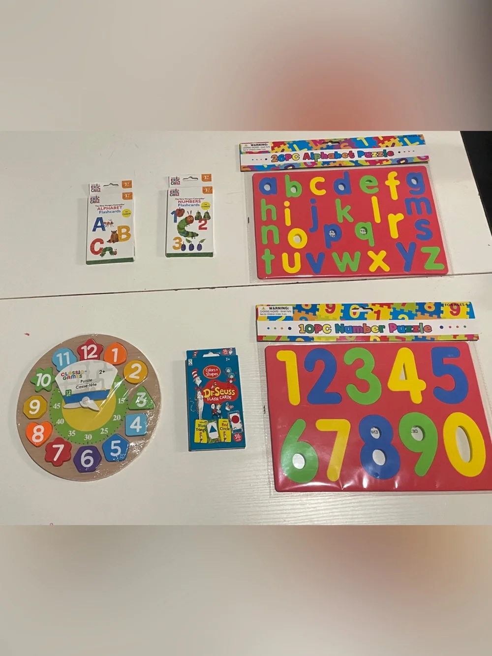 Educational Kids Learning Set - Colorful Numbers & Alphabet Puzzle (Multicolor)